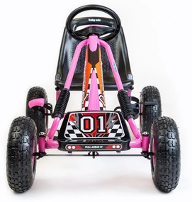 Detská šliapacia motokára Go-kart Baby Mix Razor ružová