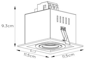 Lucide 09926/01/30 - Podhľadové svietidlo CHIMNEY 1xGU10/50W/230V