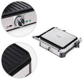 KADEN Elektrický kontaktný gril panini, vrúbkované platne 2000W KADEN