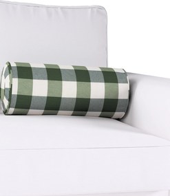 Valcový vankúš so záhybmi farba produktu zelená látka vzorované
