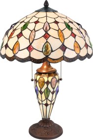 Stolná lampa Tiffany Sun stones - 40 * 60cm 2x E27 / 60W