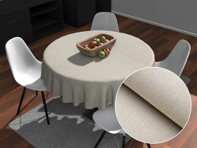Biante Dekoračný okrúhly obrus BKW-207 Pieskový žíhaný Ø 120 cm