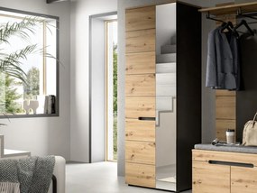 Predsieňová zostava Cano (6-dielna), šedá/dub artisan