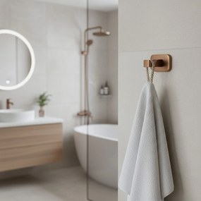Rea Nico, kúpeľňový 1-háčik na uterák, medená matná, REA-88036