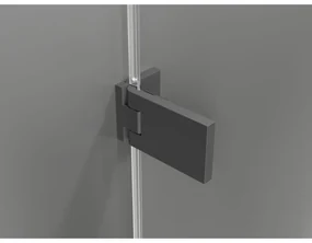 Mexen Lunar-F Duo, skladací sprchový kút 95 x 90 cm, 6mm číre sklo, grafitový profil, 836-095L-090P-95-00