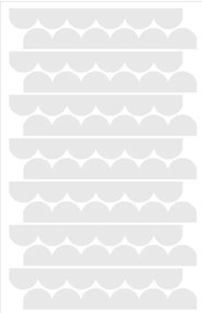 Samolepka do dětského pokoje šedé kruhy průměr 9cm