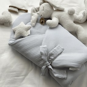 Mušelínová zavinovačka svetlo modrá 70x70cm