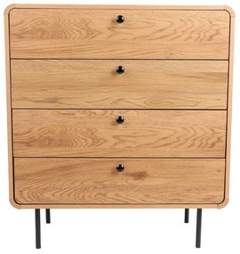Komoda so 4 zásuvkami Siena (4401-1), divoký dub, 80 cm
