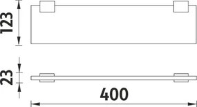 Nimco Polica, 40 cm KIBO čierna - Ki-X340-C-90