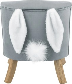 Detské kreslo ušiak - šedá 17 cm a 25 cm Drevo