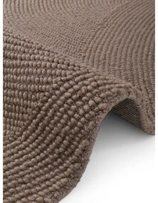 Ručne tkaný vlnený behúň taupe 80x300 cm Eleni Taupe – Hanse Home