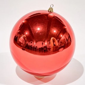 DECOLED Plastová koule, pr. 40 cm, červená, lesklá