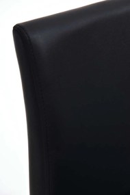 Barová stolička Pamela nerez - Čierna