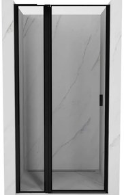 Mexen, Mexen Mist L ľavé otočné sprchové dvere 100 cm, čierny rám - 8A4L-100-000-70-70-L