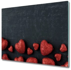 Sklenená doska na krájanie Srdce na tabuľu 60x52 cm