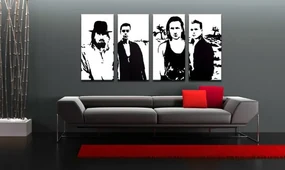 Ručne maľovaný POP Art obraz U2 in Black | rôzne rozmery