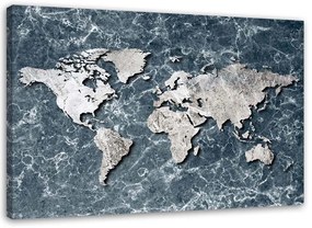 Gario Obraz na plátne Mapa sveta na mramore Rozmery: 120 x 80 cm