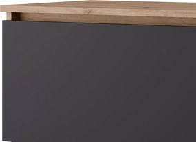 Závesná TV skrinka Asko Living, 135 cm, dub artisan/antracit