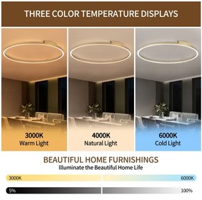 Brilagi - Stmievané LED svietidlo PORTOFINO LED/85W/230V Ø 120 cm zlaté + DO