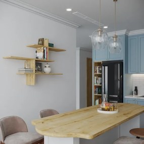 Nástenná polica LEO 80,5x123 cm dub