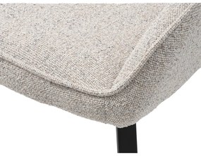 Svetlosivé čalúnené jedálenské kreslo s podrúčkami Alma – Unique Furniture