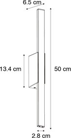 Moderné vonkajšie nástenné svietidlo čierne vrátane LED IP54 - Jamal