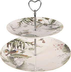 Porcelánový etažér Tropical birds - Ø 26 cm