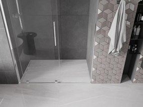 Mexen Velar, posuvné dvere do otvoru 130x200 cm, 8mm číre sklo, chrómový profil, 871-130-000-01-01