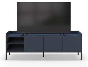 Modrý TV stolík 160x55x42 cm Adara – Marckeric