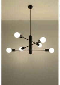 Luster na lanku DUOMO 6 6xE27/60W/230V čierna