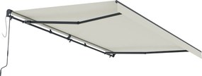 Elektrická markíza s LED osvetlením BestBerg BBSU-EL495BG / 495 x 300 cm / béžová