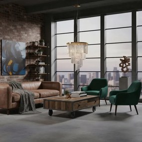 Ideal Lux - Krištáľový luster na lanku CARLTON 12xE14/40W/230V pr. 50 cm zlatá