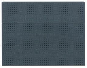 Predajný regál jednostranný, perfo steny, 2200 x 1000 x 450 mm, základný, antracit