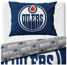 NHL Hokejové obliečky Edmonton Oilers Shields 140x200/70x90 cm