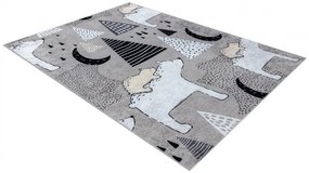 Detský koberec JUNIOR 51974.802 medvedíky, sivý