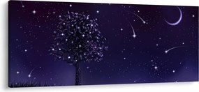 Obraz - Noc zachytená ilustrácou (120x50 cm)