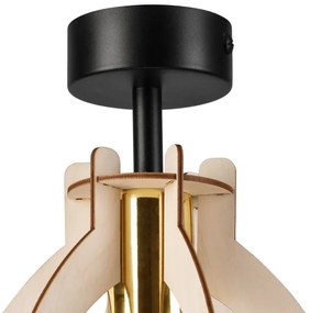 Prisadený luster LANDO 1xE27/15W/230V buk