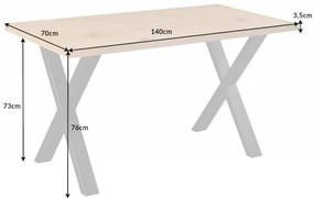 Písací stôl Loft 140cm dubový vzhľad