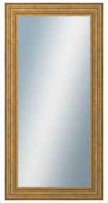 DANTIK - Zrkadlo v rámu, rozmer s rámom 50x100 cm z lišty HRAD zlatá patina (2822)