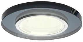 Podhľadové svietidlo Glass Round, 1x sklenené/čierne kovové tienidlo, b