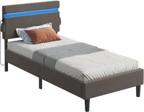 XXXLutz ČALÚNENÁ POSTEĽ, 90/200 cm tmavosivá Boxxx - Online Only spálne - 002543017901