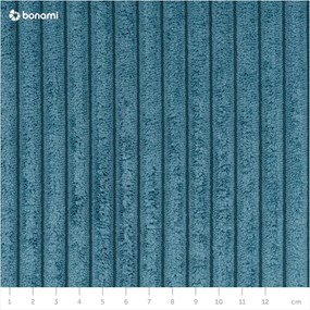 Tyrkysovomodrá menčestrová rozkladacia rohová pohovka Sara – Ropez