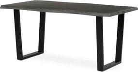 Jedálenský stôl 160x90 cm HT-F4216 sivý dub / čierny