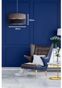 Duolla - Luster na lanku DUO 1xE27/15W/230V pr. 40 cm modrá