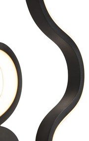 Moderná nástenná lampa čierna vrátane LED - Plomp