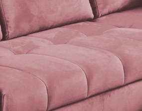 Rohová sedacia súprava Paris, staroružová látka, pravý roh