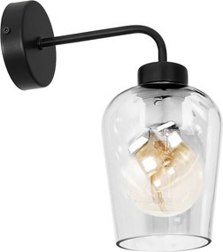 Nástenné svietidlo Santiago, 1x transparentné sklenené tienidlo, b