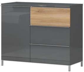 Komoda 1d3s Onyx k13/on lakované pacific walnut/anthracit