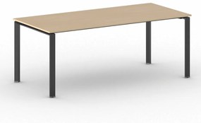 Rokovací stôl PRIMO INFINITY s čiernou podnožou 2000 x 900 x 750 mm, buk