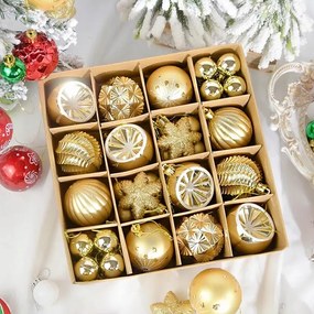 Sada vianočných ozdôb VTÁČIK zlatá, 40 ks